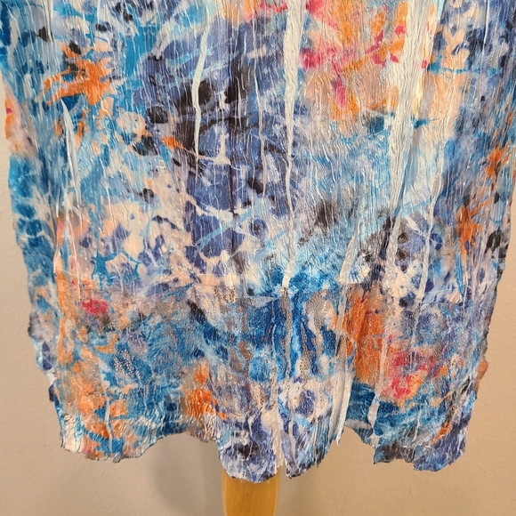 Komarov Charmeuse Floral Cap Sleeve Midi Dress - Picture 4 of 6